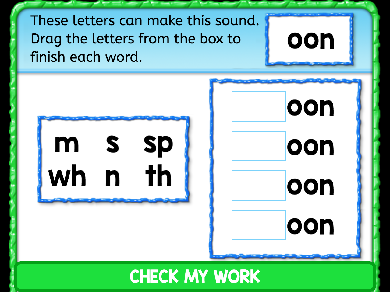 OON Ending Sounds Interactive Worksheets Anywhere Teacher