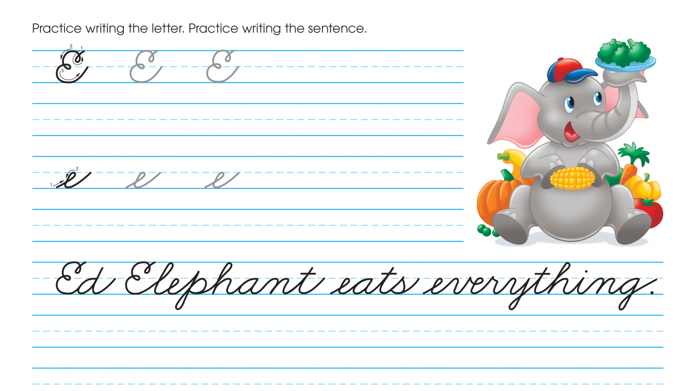 Cursive Writing: Practice Ee