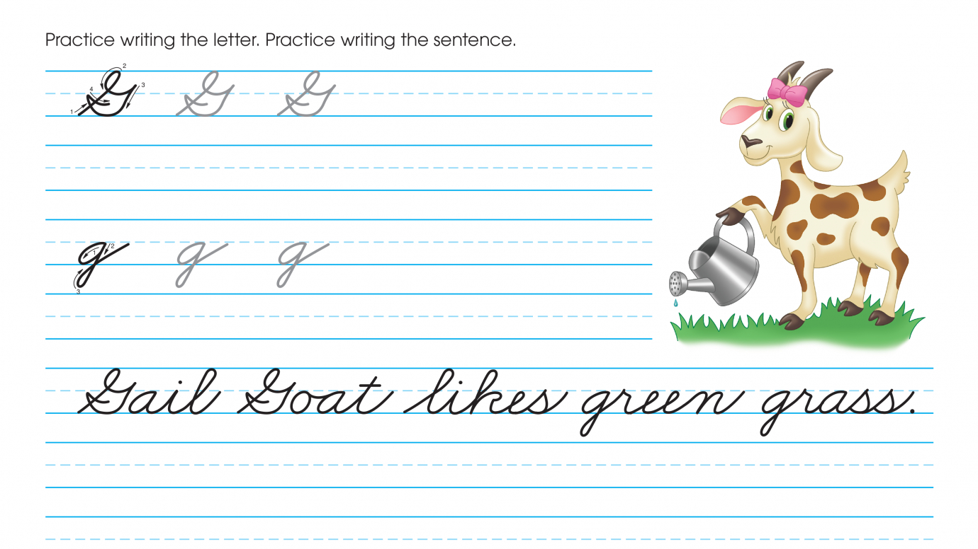 Cursive Writing: Practice Gg