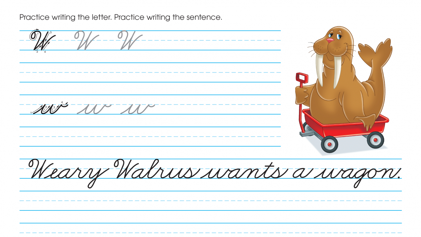 Cursive Writing: Practice Ww