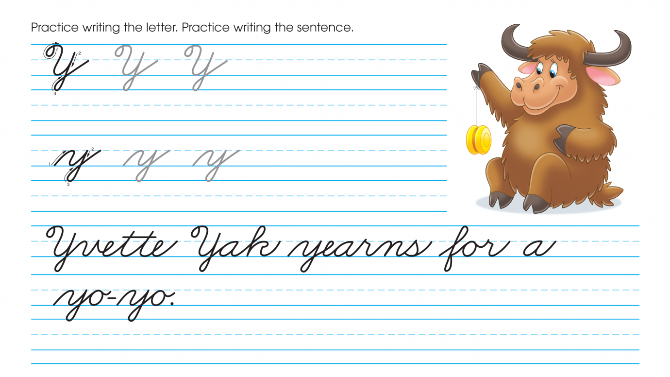 Cursive Writing: Practice Yy