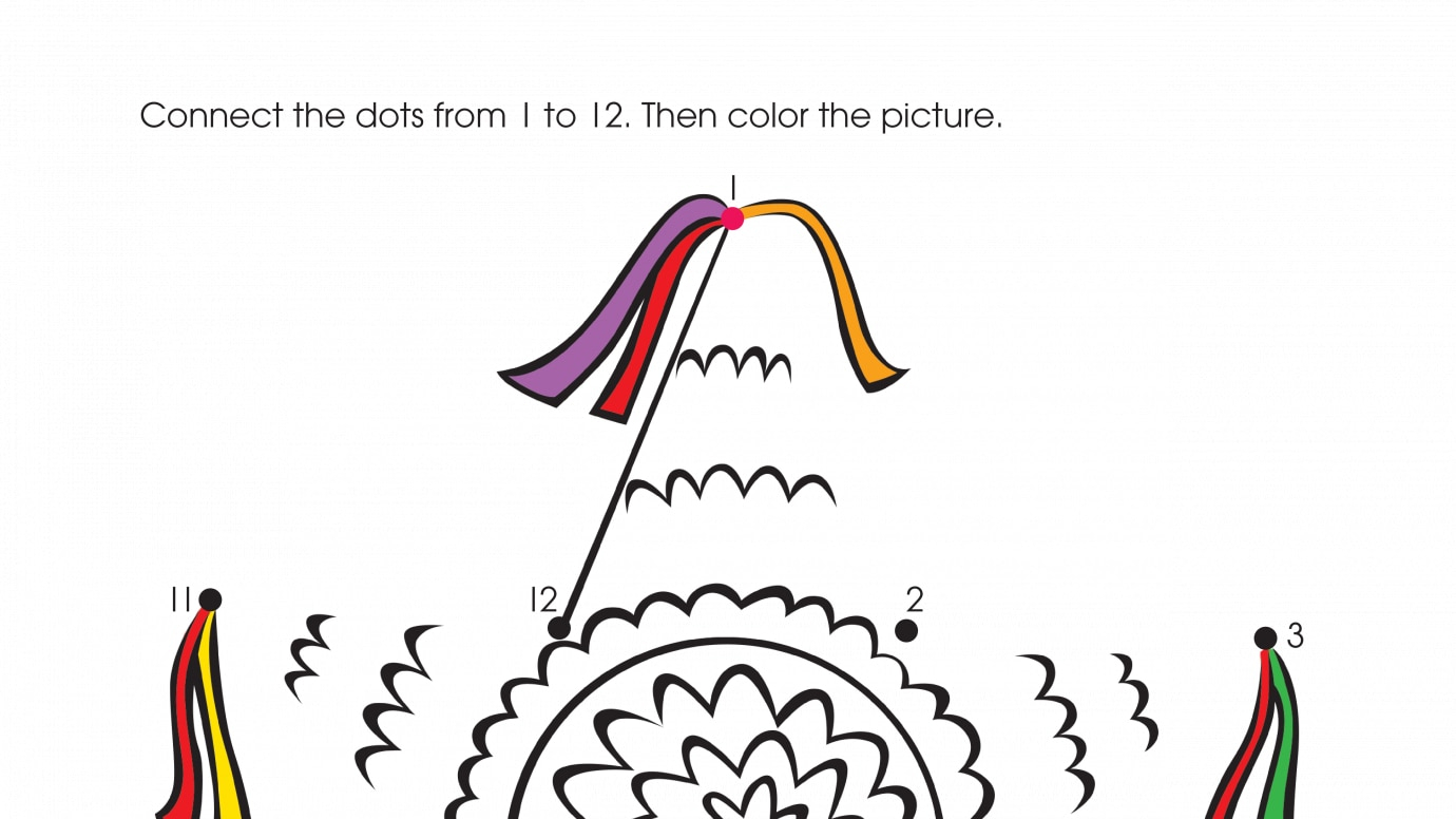 Holiday Feliz Navidad Dot-to-Dots 1-12