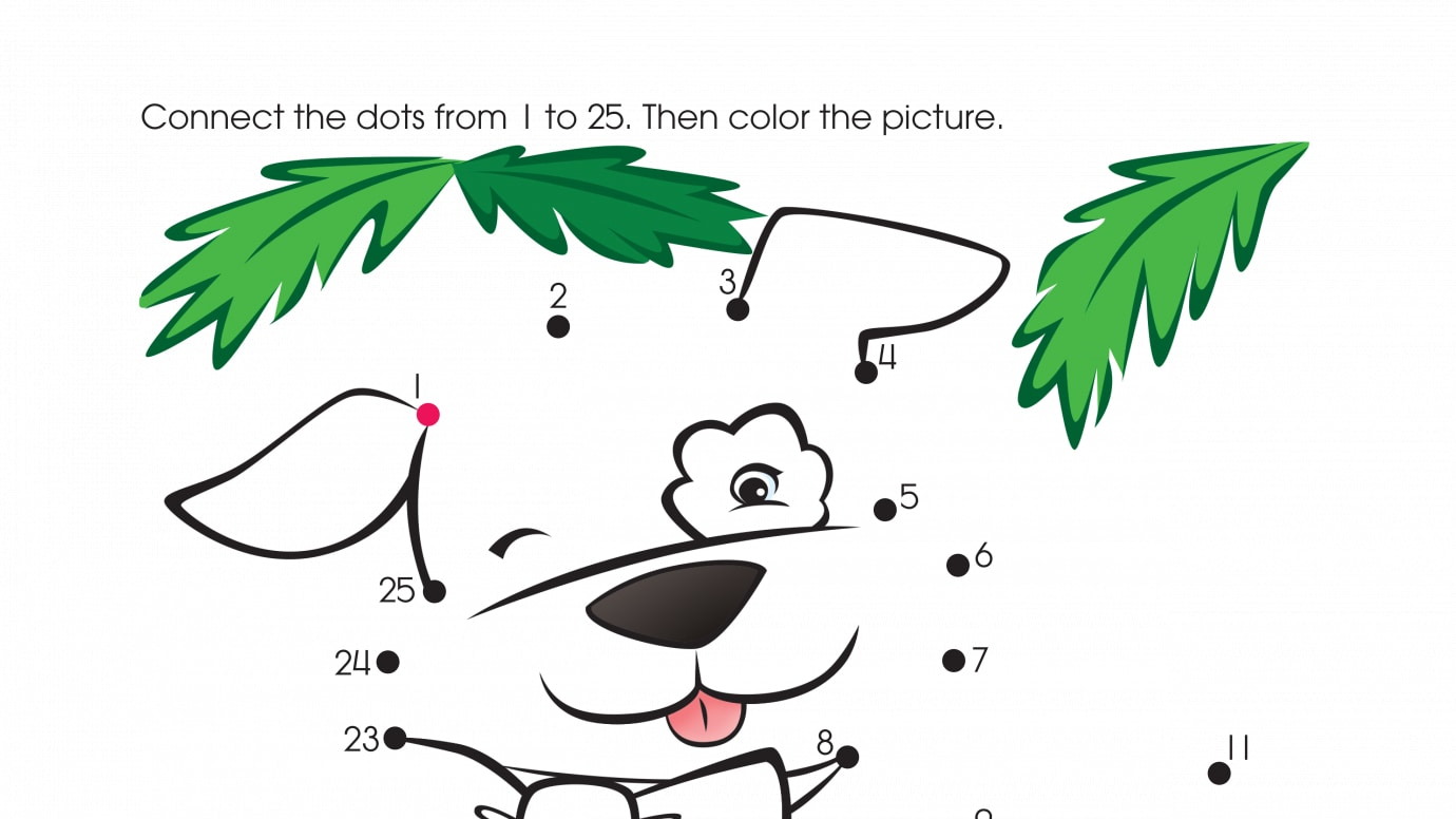 Holiday Family Addition Dot-to-Dots 1-25