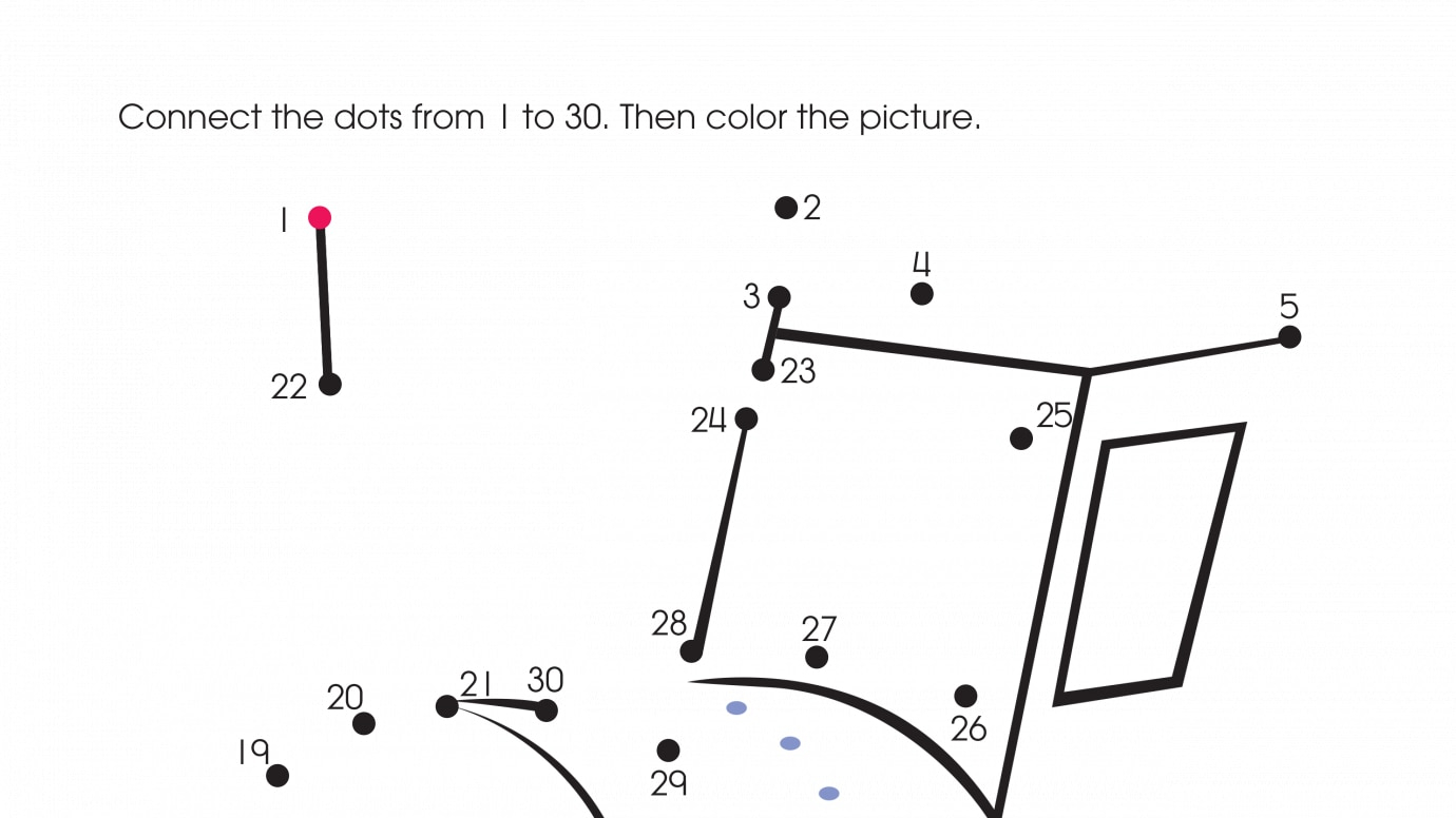holiday chugging along dot to dots 1 30 printable activities