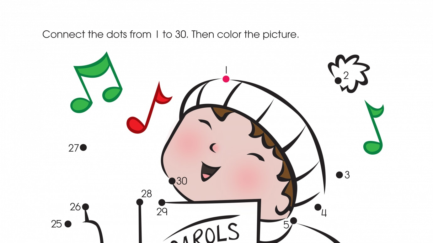 holiday joy to the world dot to dots 1 30 printable activities