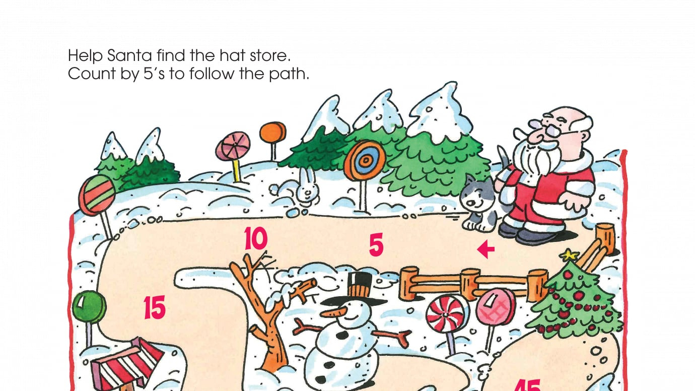 Holiday New Hat Count By 5's Maze