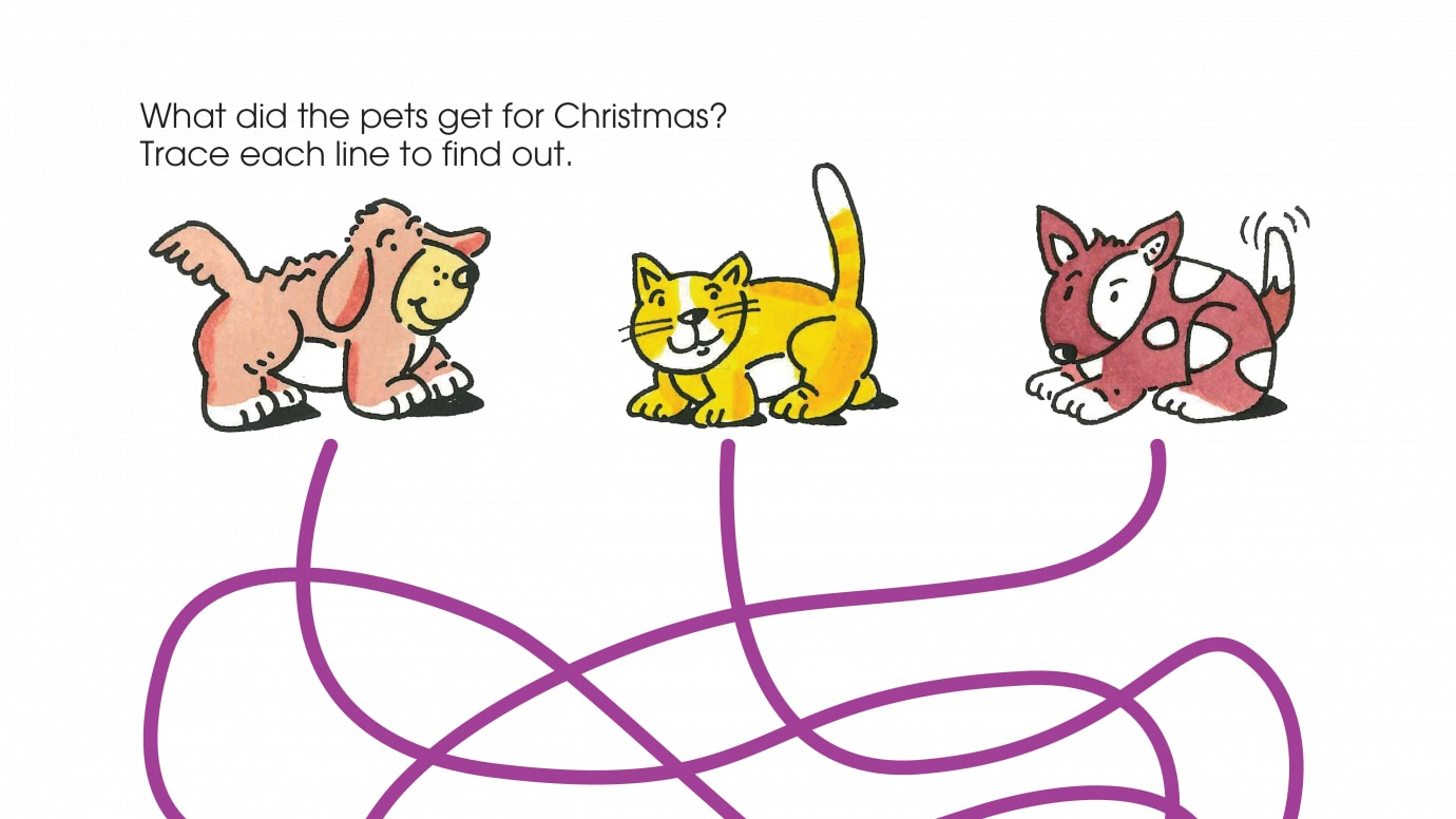 Holiday Santa “Paws” Is Coming Spaghetti Maze