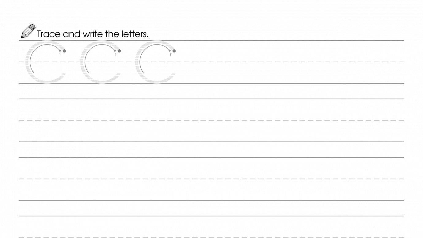 Writing Uppercase & Lowercase C