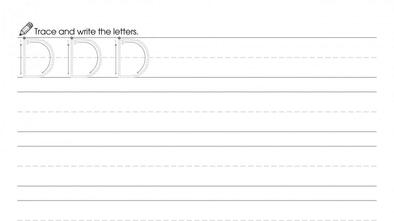 Writing Uppercase & Lowercase D