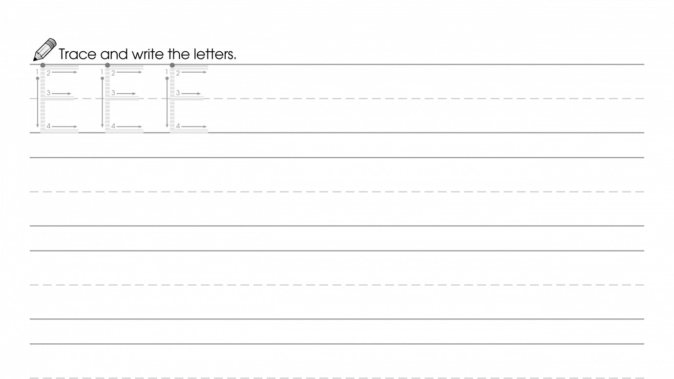 Writing Uppercase & Lowercase E | Anywhere Teacher