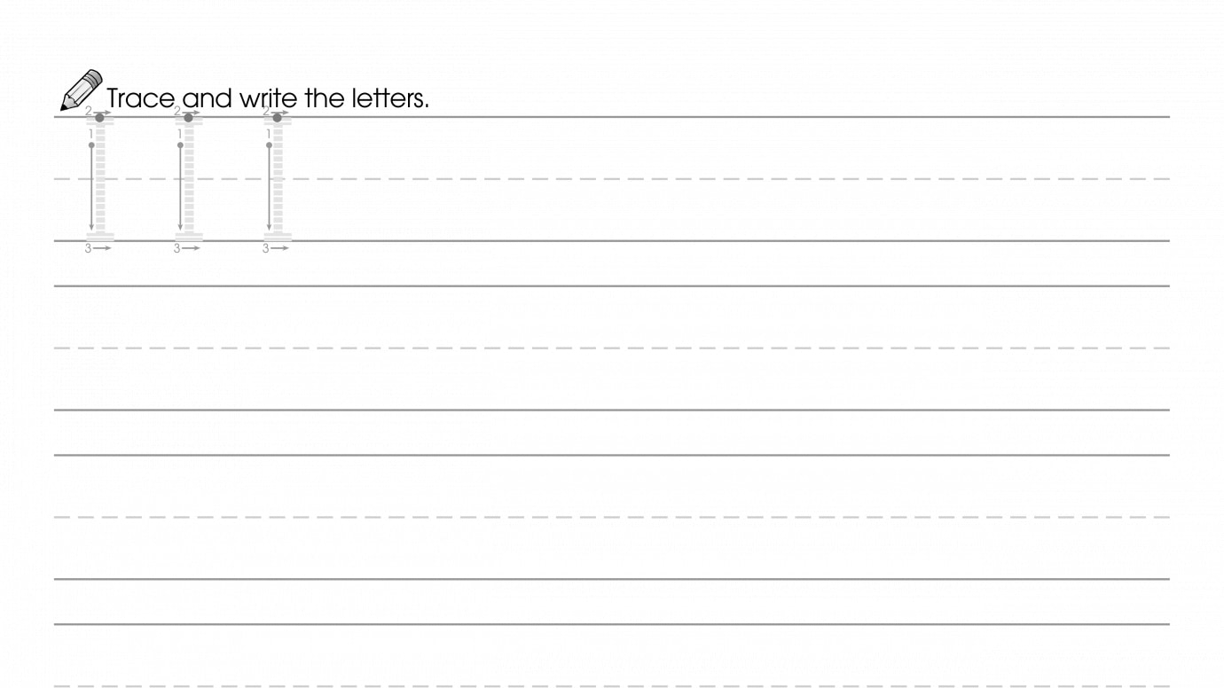 Writing Uppercase & Lowercase I