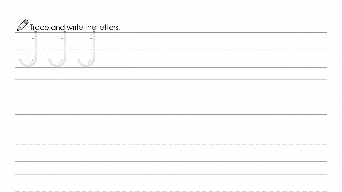 Writing Uppercase & Lowercase J