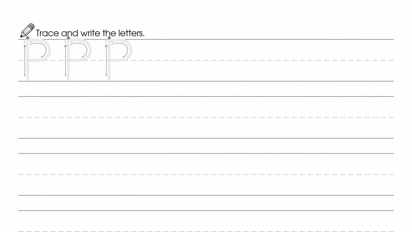 Writing Uppercase & Lowercase P