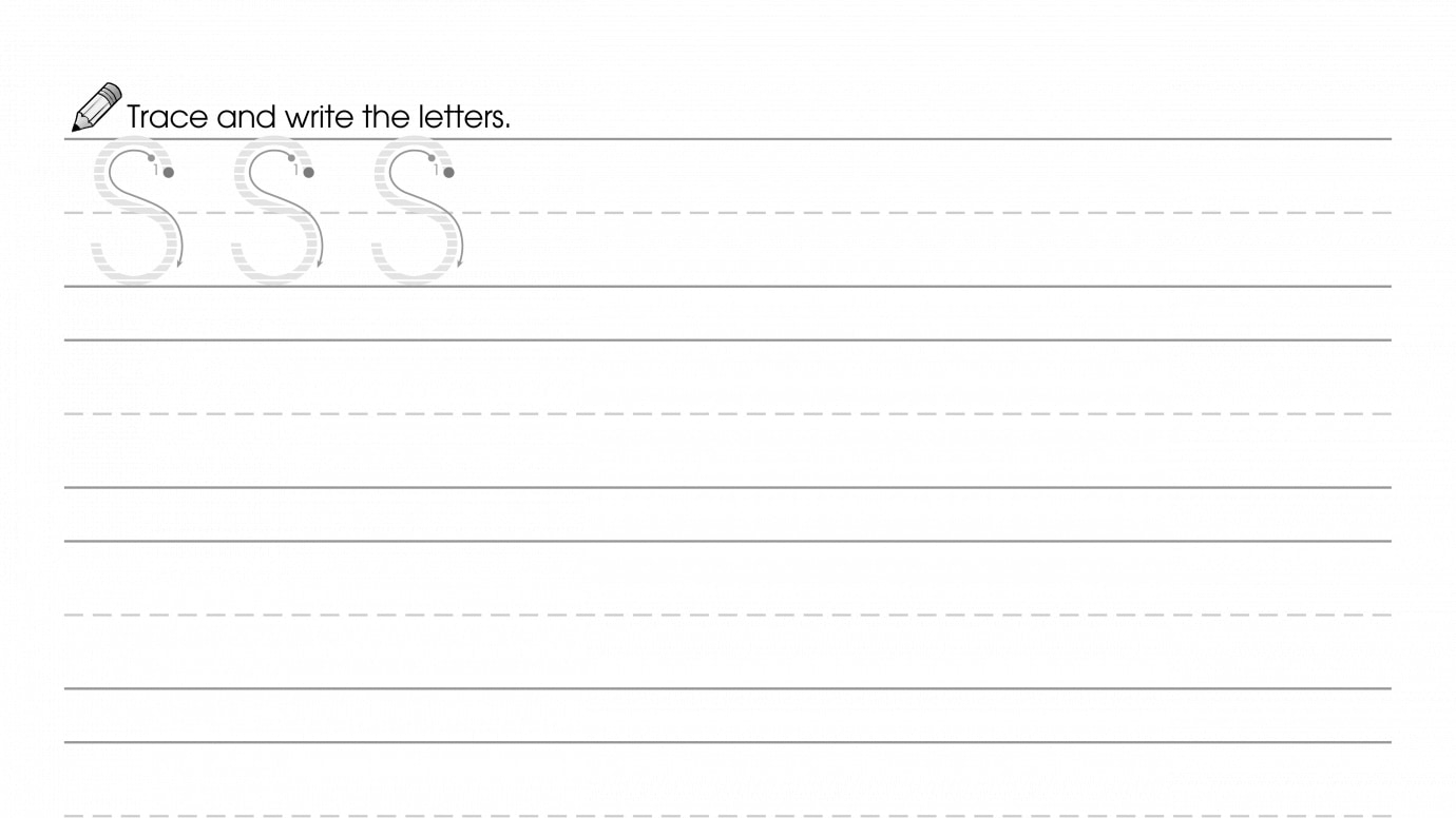 Writing Uppercase & Lowercase S