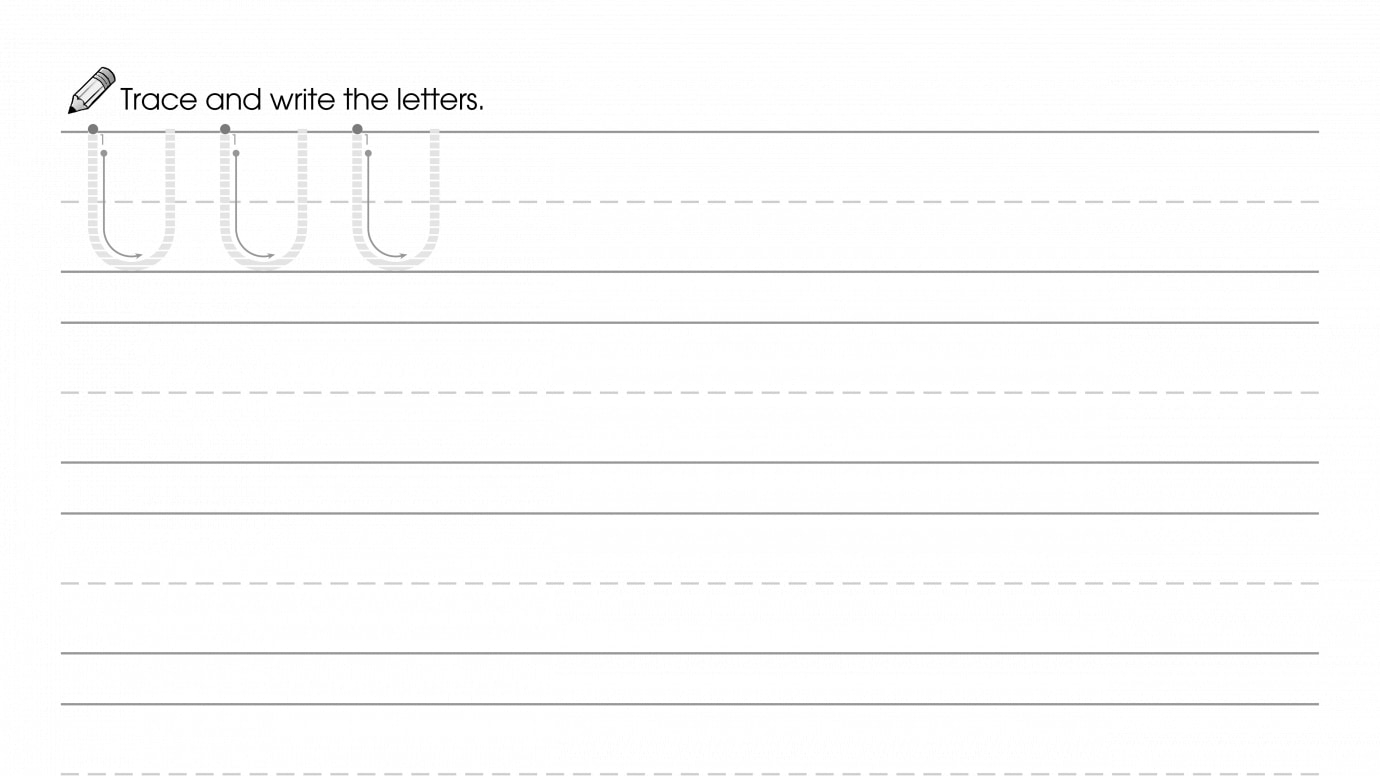 Writing Uppercase & Lowercase U