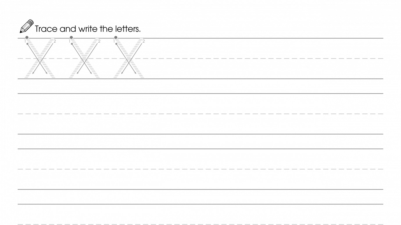 Writing Uppercase & Lowercase X