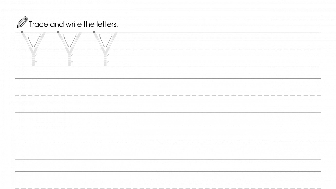 Writing Uppercase & Lowercase Y