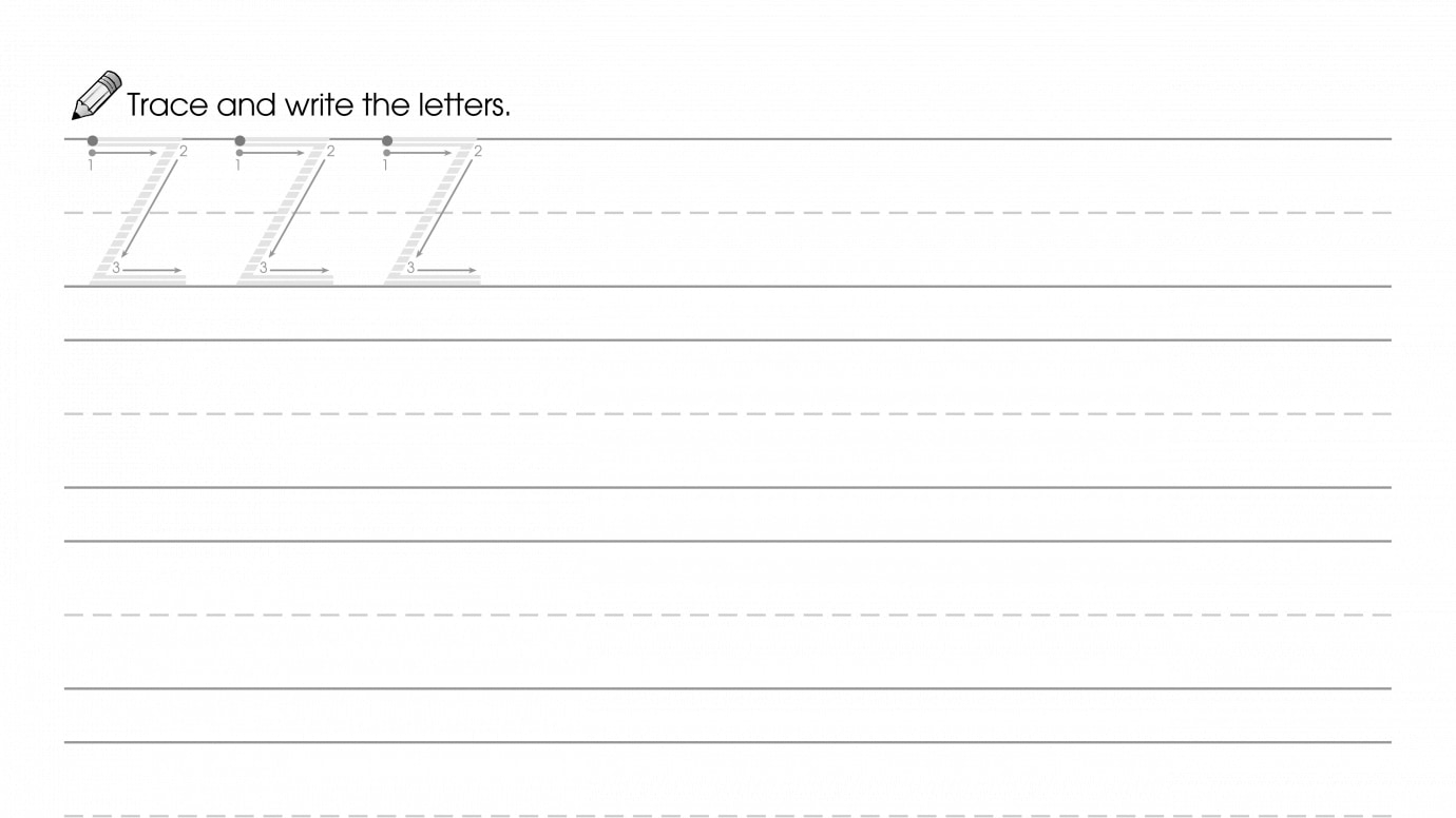 Writing Uppercase & Lowercase Z