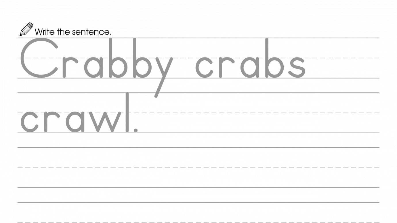 Writing Beginning C Word Sentence