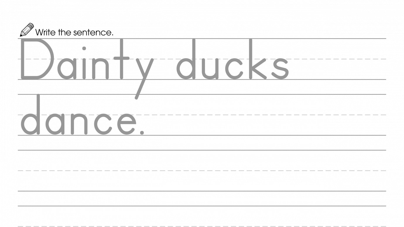 Writing Beginning D Word Sentence