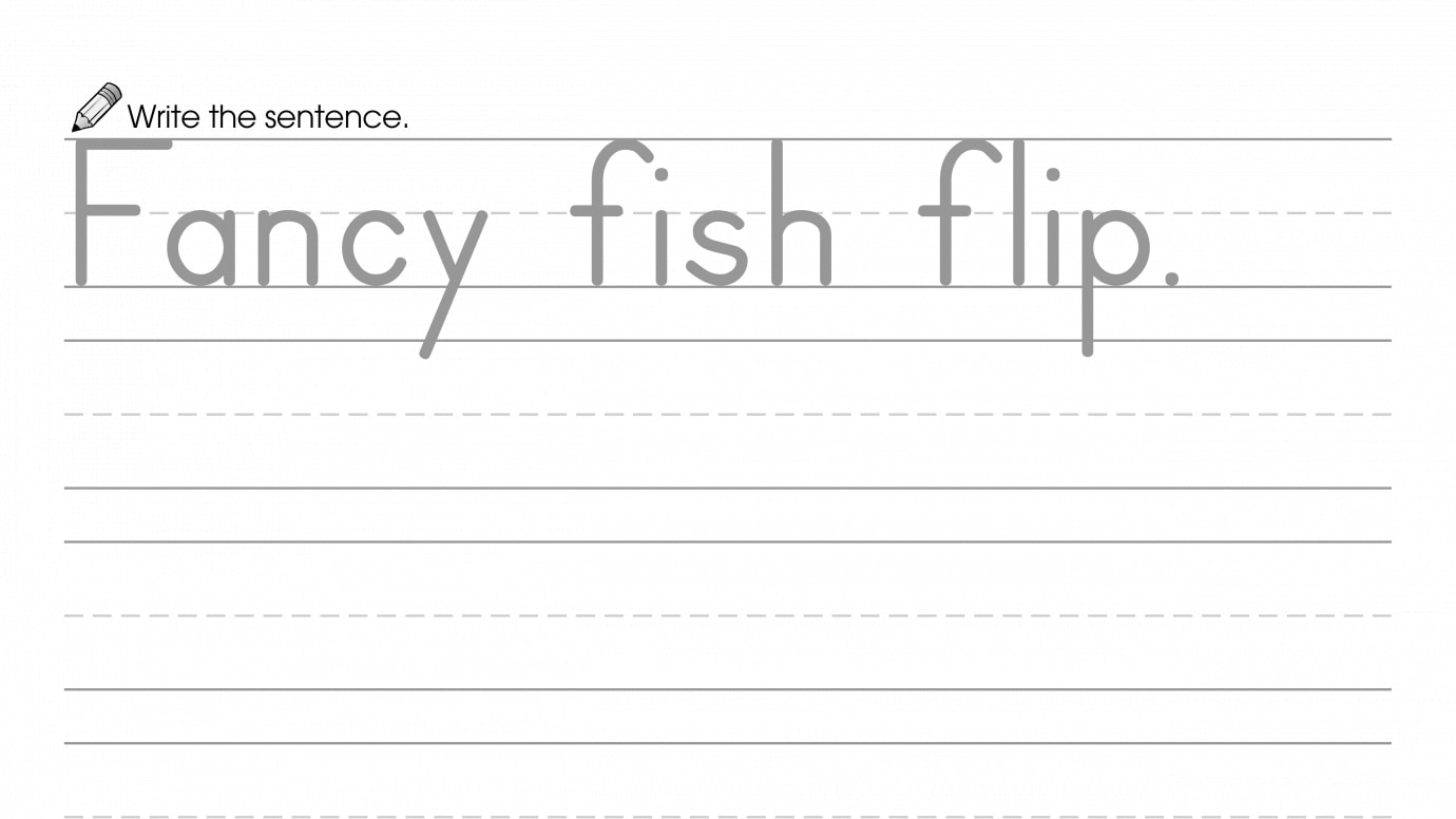 Writing Beginning F Word Sentence
