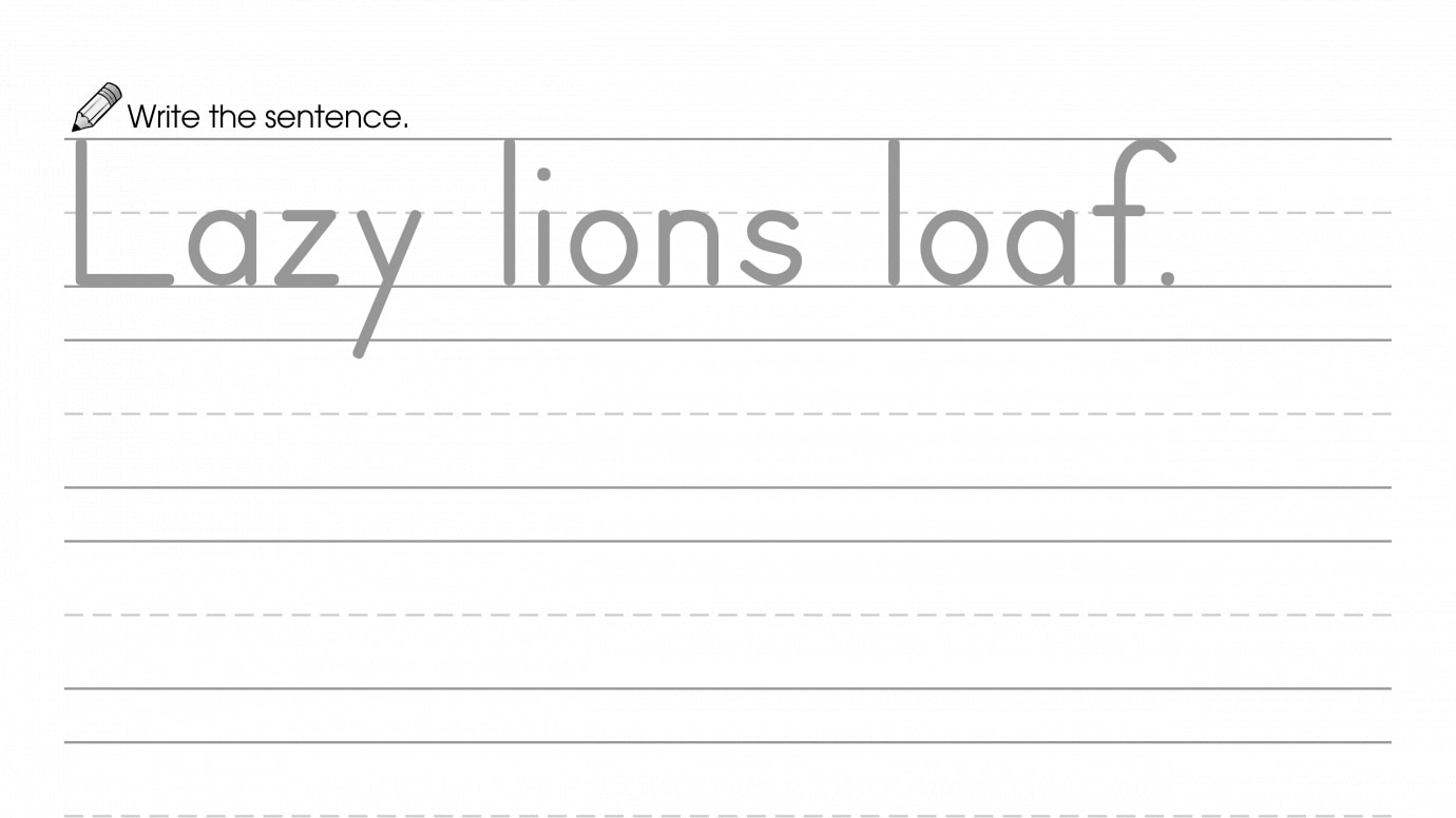 Writing Beginning L Word Sentence