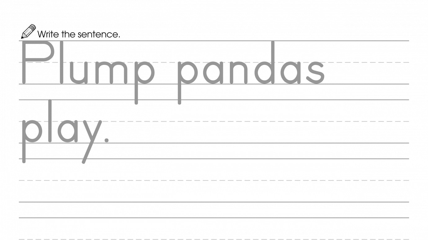 Writing Beginning P Word Sentence