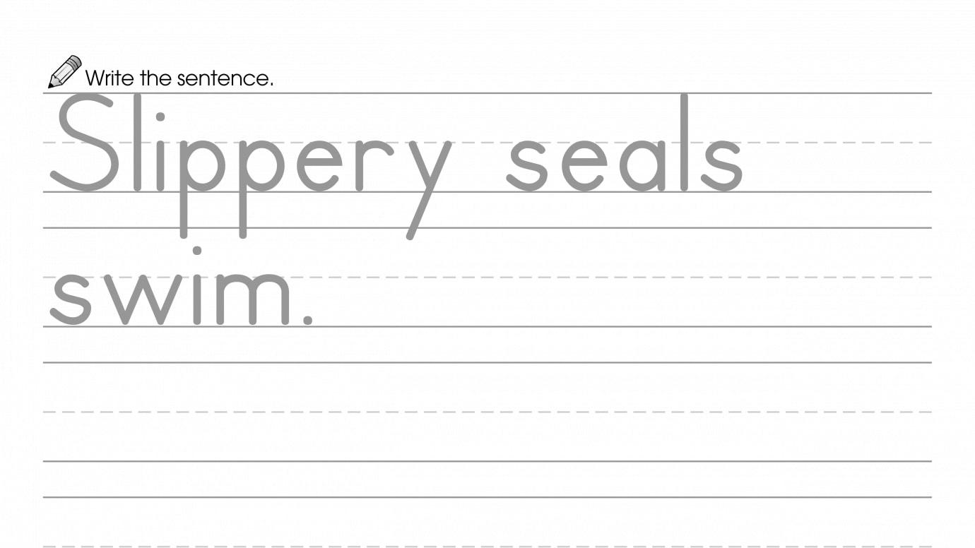 Writing Beginning S Word Sentence
