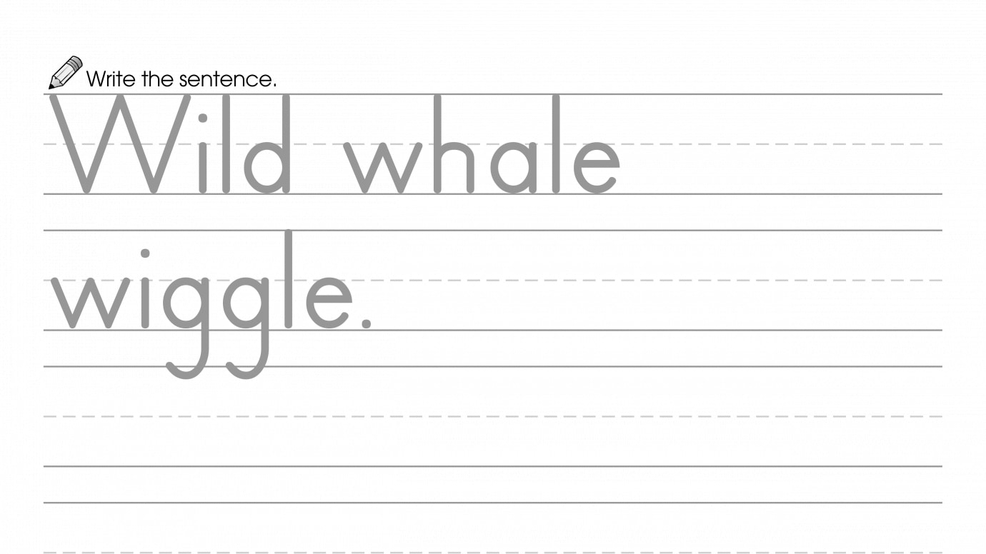 Writing Beginning W Word Sentence