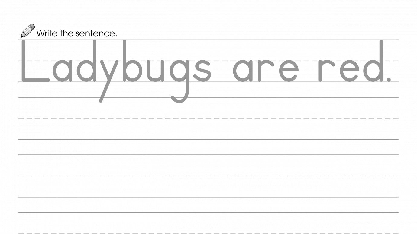 Writing a Sentence about Red