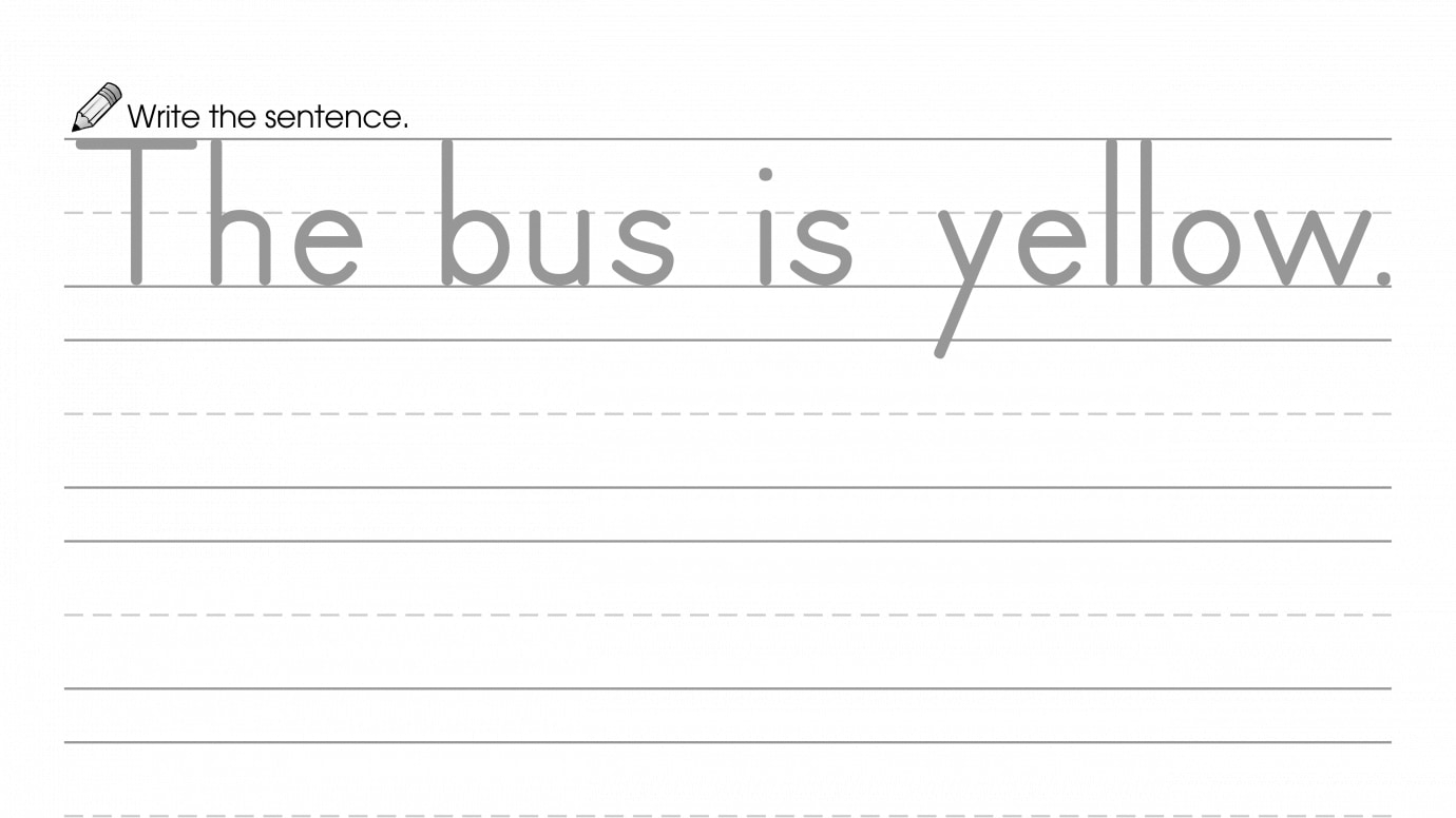 Writing a Sentence about Yellow