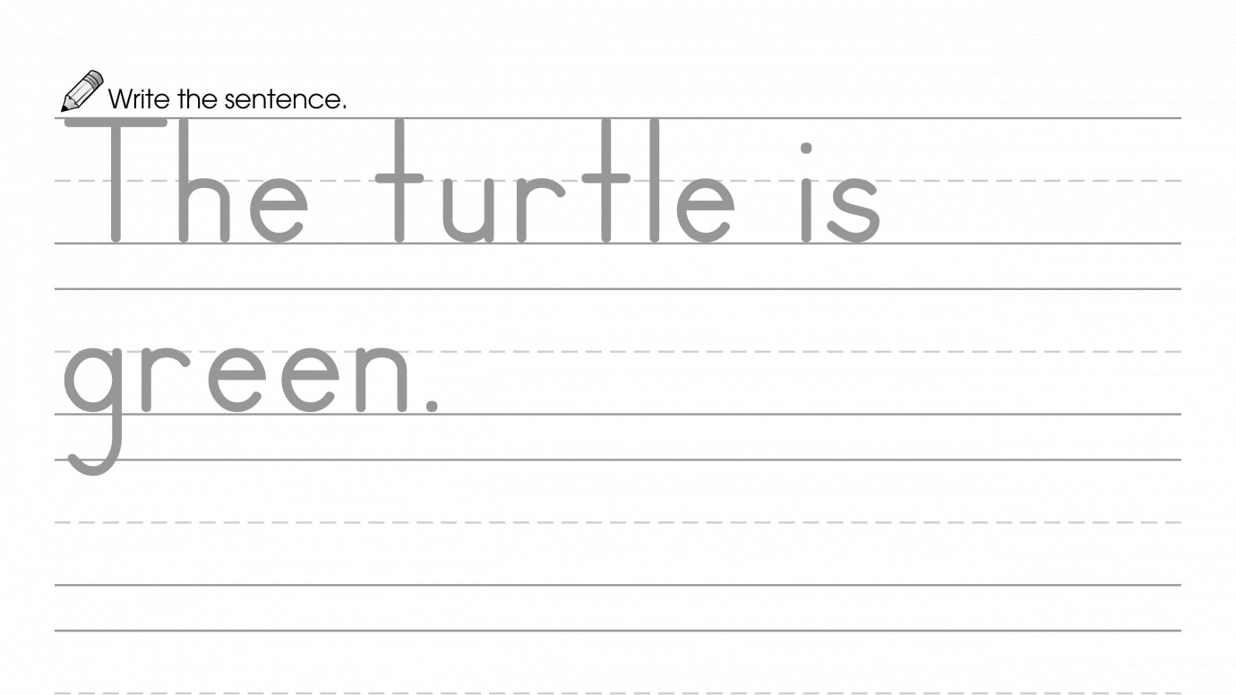 Writing a Sentence about Green