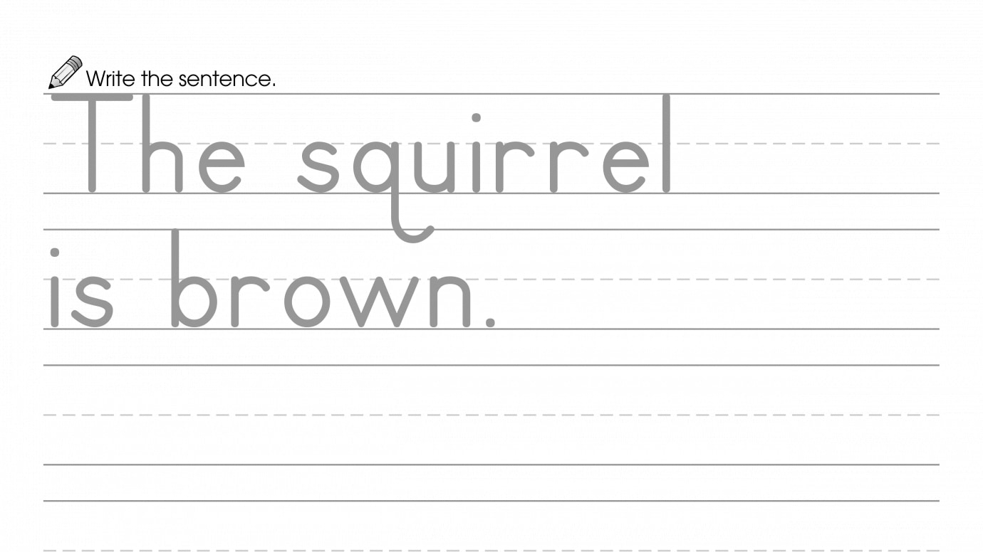 Writing a Sentence about Brown