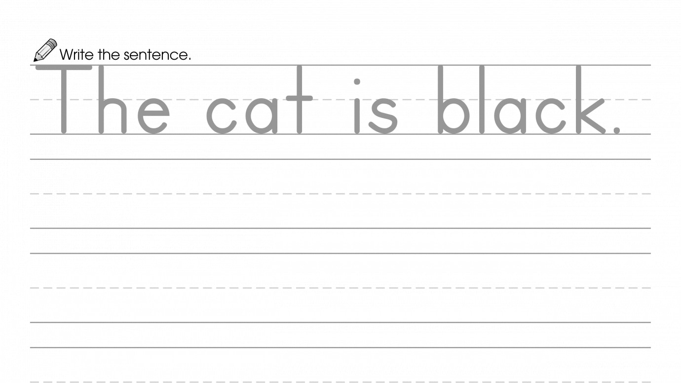Writing a Sentence about Black