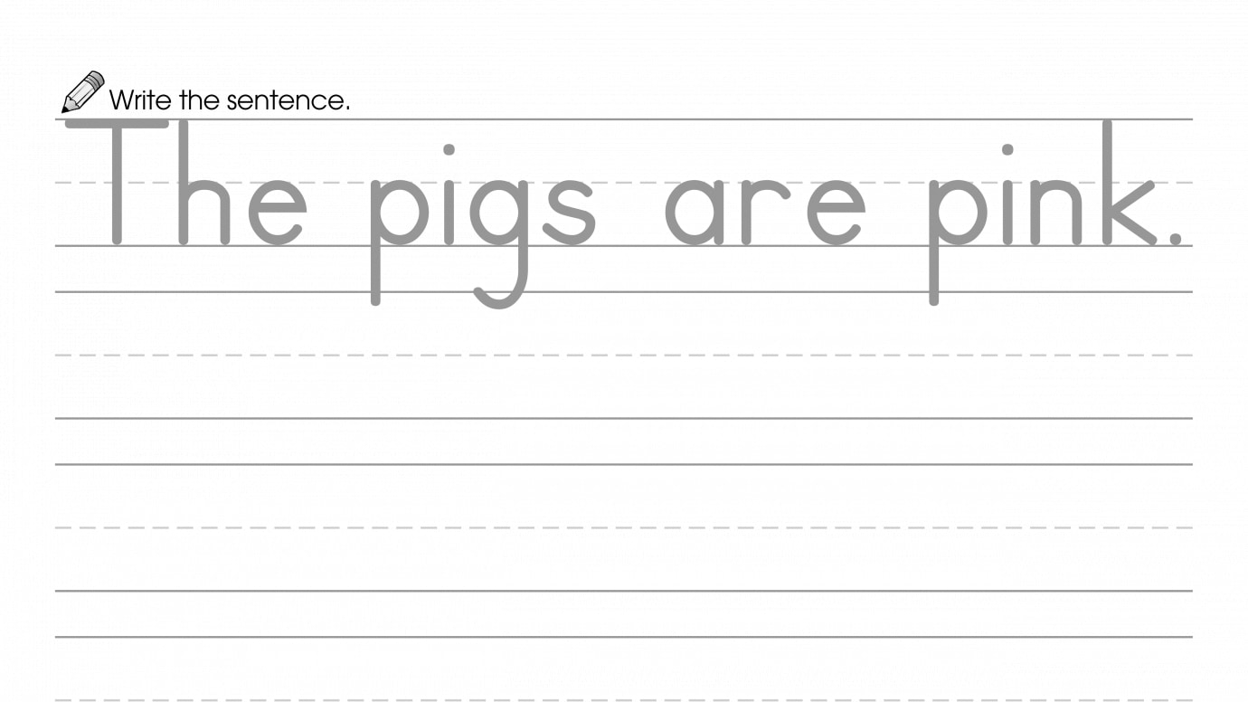 Writing a Sentence about Pink