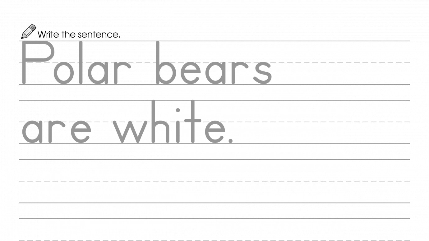 Writing a Sentence about White