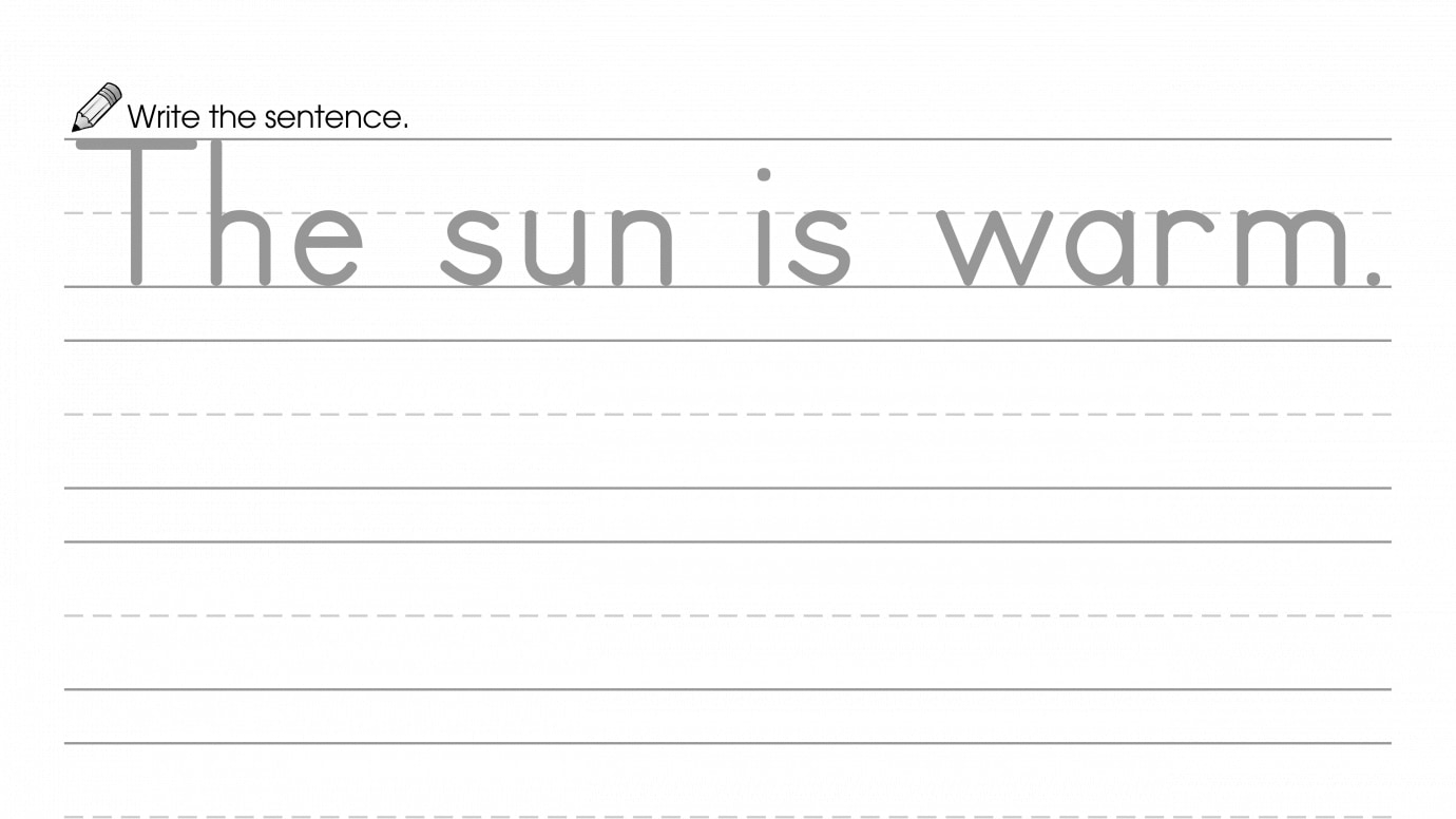 Writing a Sentence