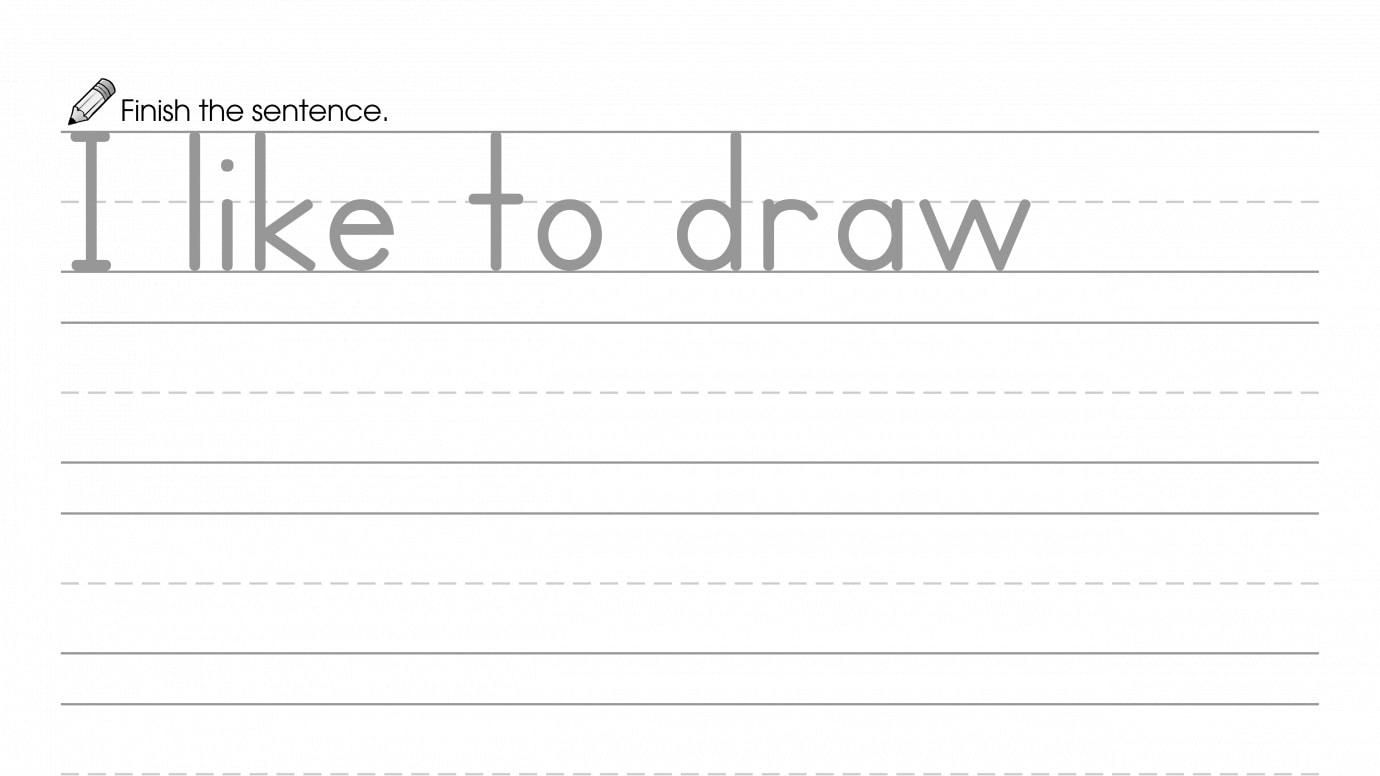 Finish the Sentence: I Like to Draw