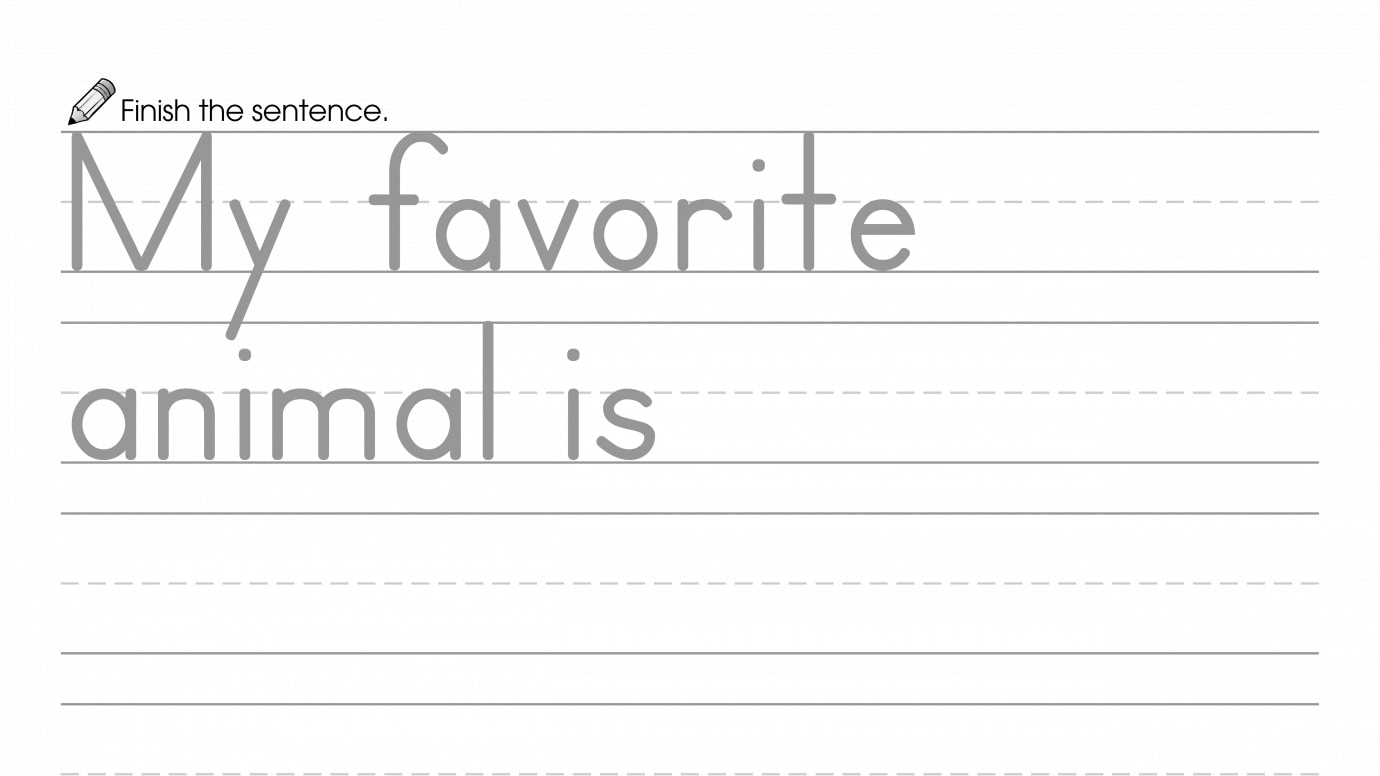 Finish the Sentence: My Favorite Animal is