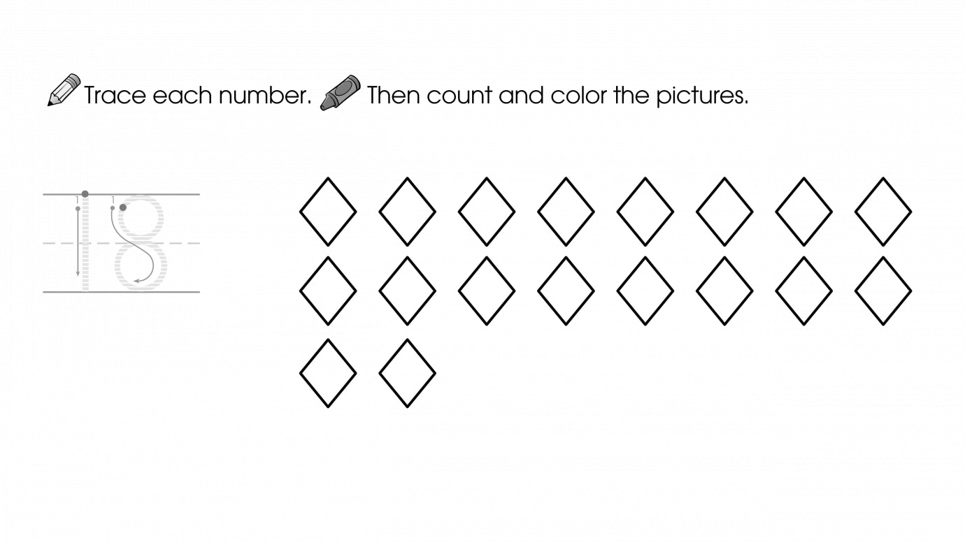 Trace, Count & Color 18-20