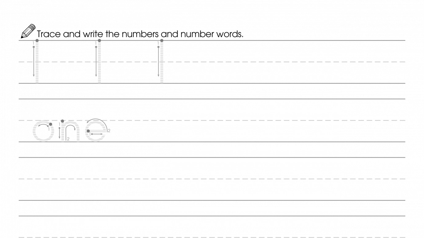 Trace & Write 1 and One