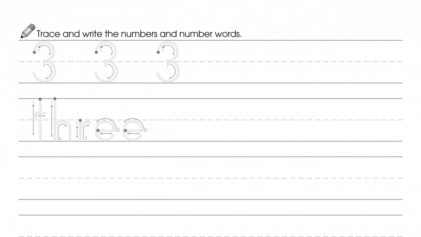 Trace & Write 3 and Three