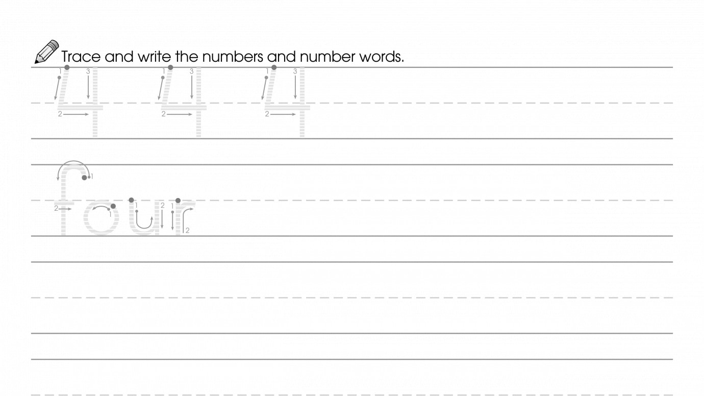 Trace & Write 4 and Four