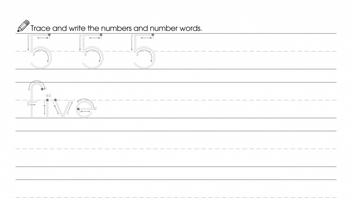 Trace & Write 5 and Five