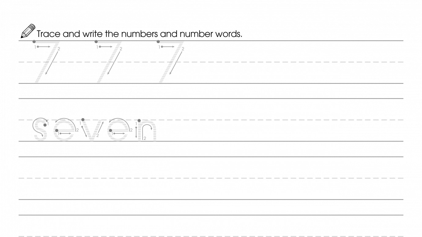 Trace & Write 7 and Seven