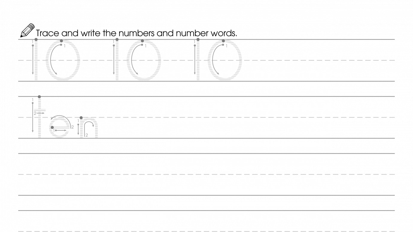 Trace & Write 10 and Ten