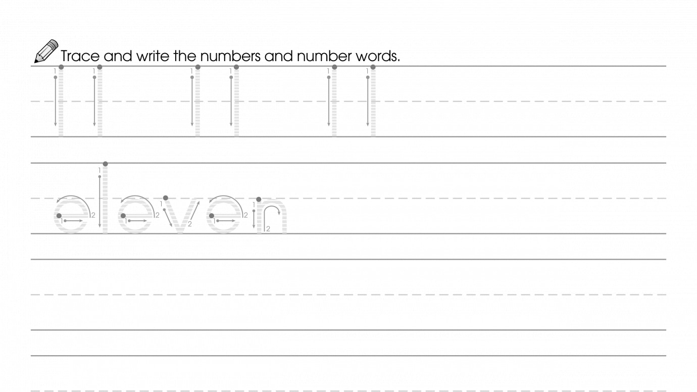 Trace & Write 11 and Eleven