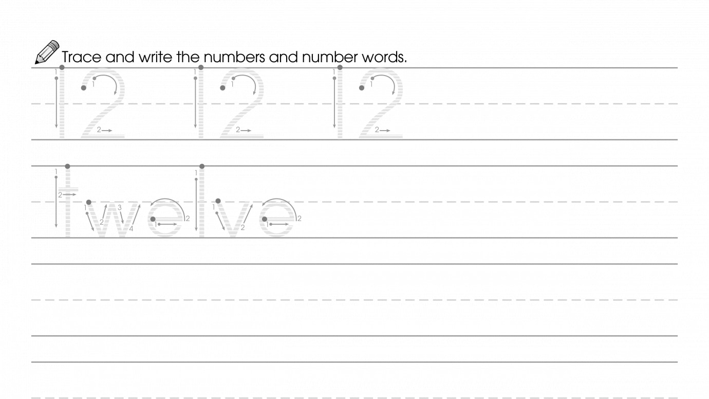 Trace & Write 12 and Twelve