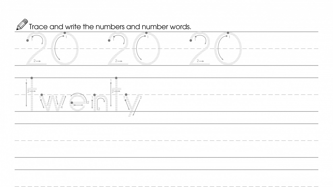 Trace & Write 20 and Twenty