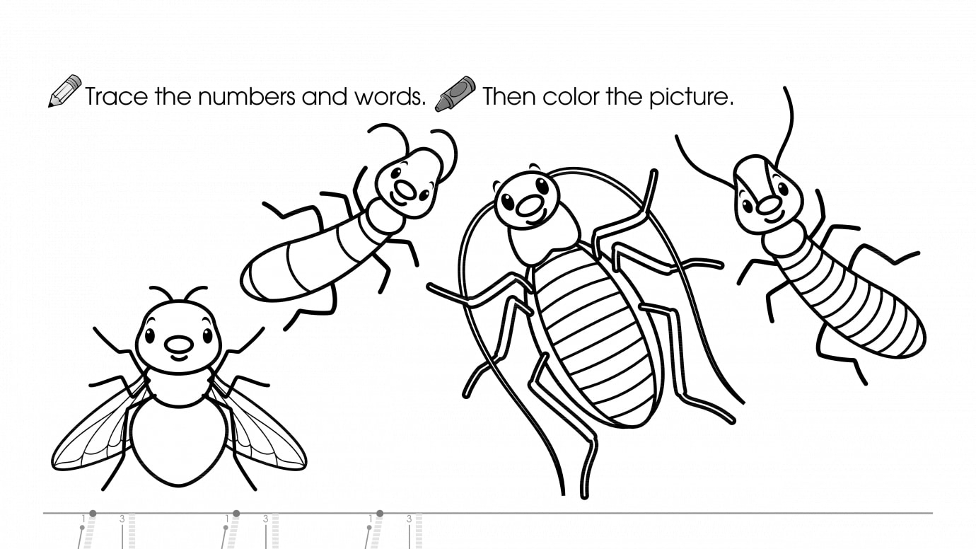 Trace, Write & Color 4